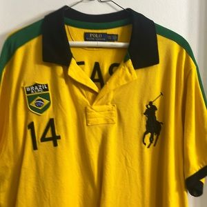 Men's Polo Ralph Lauren Big Pony Brazil #14 Polo Shirt